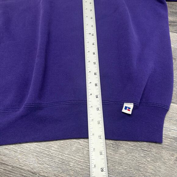 Vintage 90s Elder High School Russell Athletic Purple Mens 2XL Sweatshirt USA - Picture 8 of 10